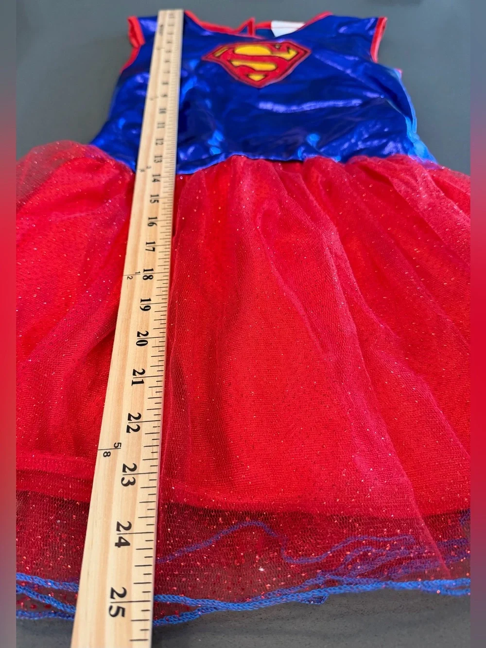 Supergirl Childs Halloween Costume Medium Tutu Skirt Rubies Superhero DC Comics